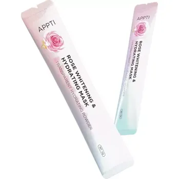 Pleťová maska Zklidňující růžová maska v sáčku APPTI – bělicí a hydratační pudr