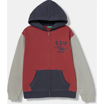 Chlapecká mikina Dětská mikina United Colors of Benetton 3EB5C505L.G.Seasonal červená 92X, vel. 150