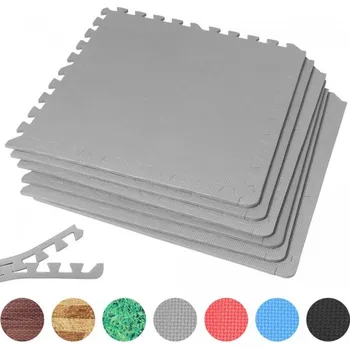 Zátěžová podložka Gorilla Sports Sada ochranných podložek s koncovkami, šedá