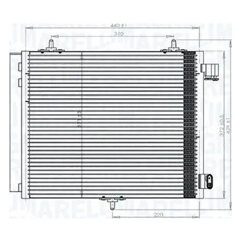 Výparník klimatizace Kondenzátor, klimatizace MAGNETI MARELLI 350203818000