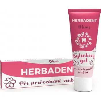 Herbai HERBADENT MIMI Bylinkový gel při prořezávání zoubků 25 g s krabičkou expirace 31.1.2026 Šetrný gel na dásně pro miminka při růstu prvních zubů