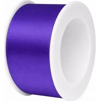 Stuha Stuha saténová tmavě modrá 40mm x 2,5m (10,-Kč/m) (Jednobarevná saténová stuha, barva tmavě modrá, oboustranný satén)