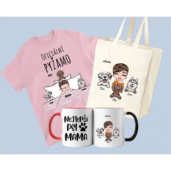 Gadget Sada - Psí máma - Až 3 psi 8 Šedá / L