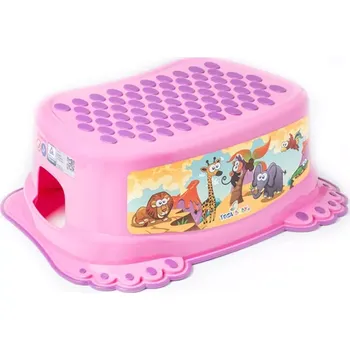 Koupání kojence Protiskluzové stupátko Tega Baby Safari růžové