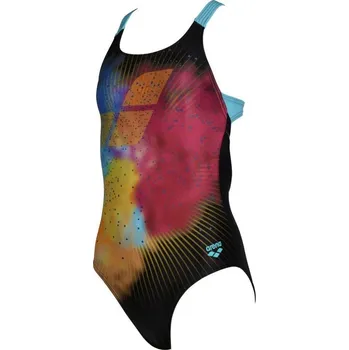 Dívčí plavky Dívčí plavky Arena Girls Swimsuit Swim Pro Back Placement Black/Martinica 128cm