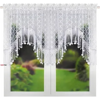 Záclona BytoTex Dekorační krátká záclona s řasící páskou LG 213 WB 300x100 cm
