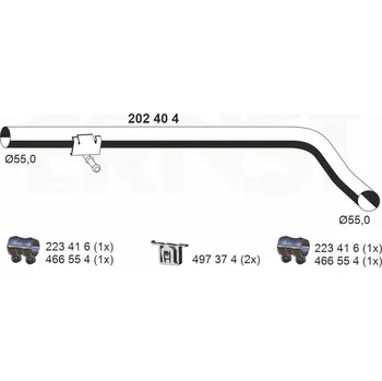 Auto-moto Výfuková trubka ERNST 202404