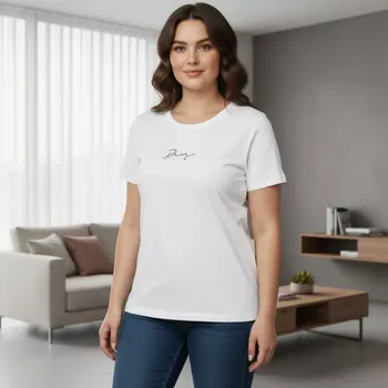 Dámské tričko Dámské bílé pružné sportovní triko Benter R1600