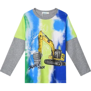 CHLAPECKÉ TRIČKO šedé Kugo HC9308 (Chlapecké tričko dlouhý rukáv)