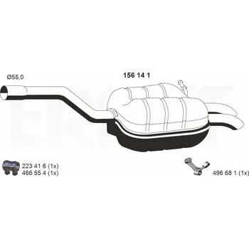 Auto-moto Zadní tlumič výfuku ERNST 156141