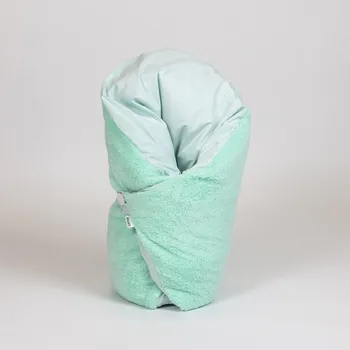 Zavinovačka Tulimese Péřová zavinovačka mentolová beránková VELIKOST ZAVINOVAČKY: VELIKOST 80X80 CM, VARIANTY PROVEDENÍ: ZAPÍNÁNÍ NA KNOFLÍKY