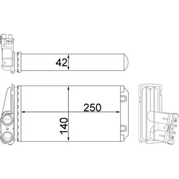 Výměník tepla, vnitřní vytápění MAHLE AH 186 000S