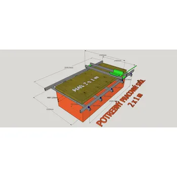 Fréza TOT! TOT samonosný univerzální rám 2,5 × 1,5 m – pro přesné frézování