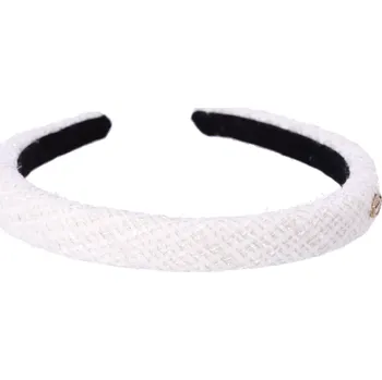 Čelenka Pletená bílá čelenka do vlasů
