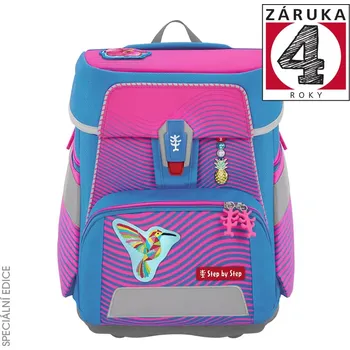 Školní batoh Školní aktovka Step by Step SPACE NEON, Kolibri Kaja - 5 dílný set, AGR certifikát