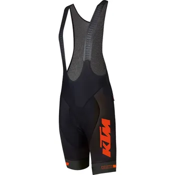 Cyklistické kalhoty Kraťasy KTM TEAM RACE BIB SHORT, BLACK/ORANGE S