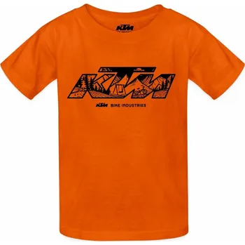 Triko KTM FACTORY WILD YOUTH SHIRT NATURE, FIRE ORANGE 104