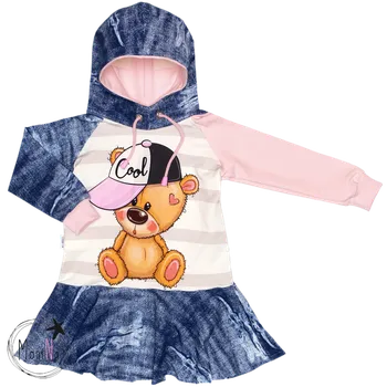 Mikinošaty s kapucí Medvídek GIRL " cool=hustý " Velikost: 80