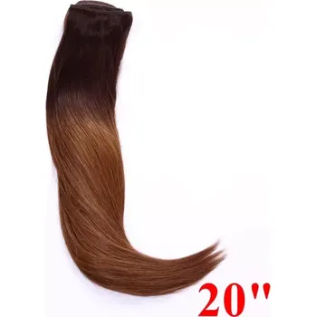 Příčesek CLIP IN 8 pásů,OMBRE, 50cm,70g, 100% lidské vlasy, varianty: Ombre 2T6,50cm,70g