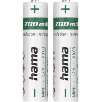 Článková baterie Hama NiMH akumulátor AAA Micro 700 mAh, 2 ks