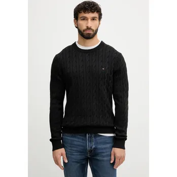 Pánský svetr Bavlněný svetr Tommy Hilfiger MW0MW33132 černá 99X, vel. XL