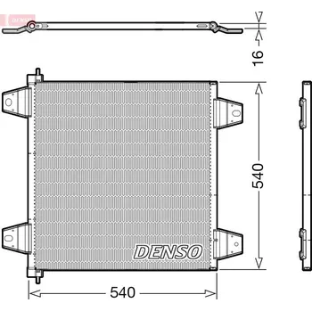 Výparník klimatizace Kondenzátor, klimatizace DENSO DCN99065