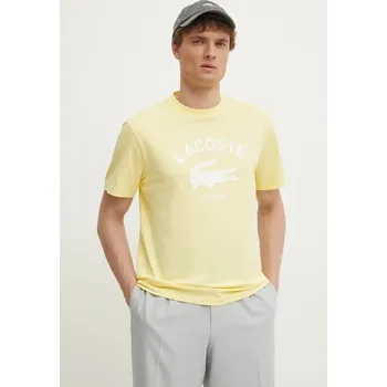 Bavlněné tričko Lacoste TH2733 žlutá 11X, vel. XXS