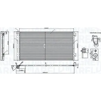 Výparník klimatizace Kondenzátor, klimatizace MAGNETI MARELLI 350203747000
