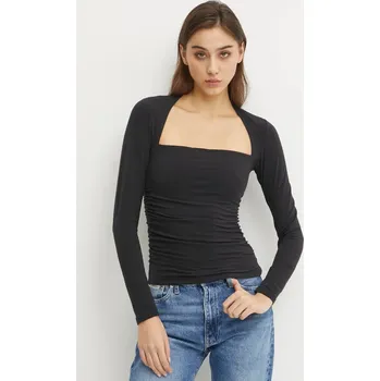 Pánské tričko Tričko s dlouhým rukávem Abercrombie & Fitch KI139.4893.900 černá 99X, vel. XXS