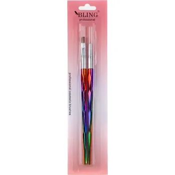 Profesionální štětce na nail art BLING – 2 ks Mermaid