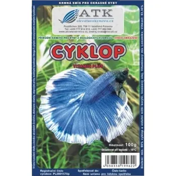 Krmivo pro rybičky Aquarimex Cyclops mražené krmení 100 g
