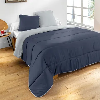 přikrývka Blancheporte Dvoubarevná přikrývka mikrovlákno 350g/m2 šedá/antracitová 220x240 cm