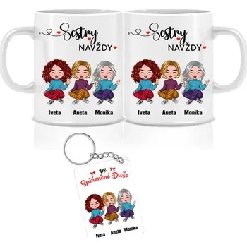 Gadget Sada - Sestry navždy 2 - až 4 holky 1 Hrnek (BEZ Klíčenka)