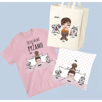 Gadget Sada - Psí máma - Až 3 psi 9 Růžová / 2XL