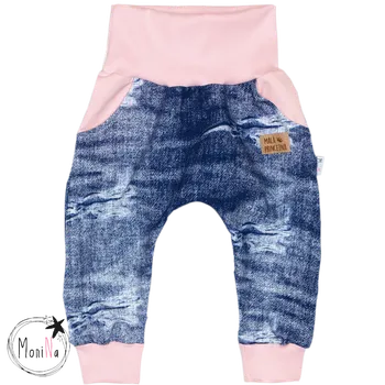 Tepláčky Baggy - Jeans Medvídek GIRL " cool=hustý " Velikost: 62