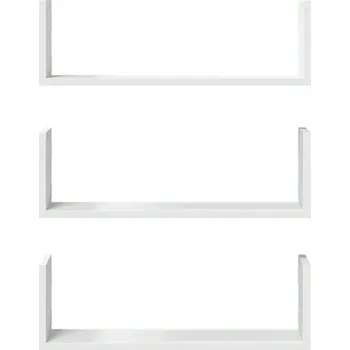 police Nástěnné police z kompozitního dřeva 58 x 18 x 18 cm 3 ks