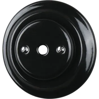 vypínač VINTAGE vývodka černá kulatá komplet keramika K1-RTK