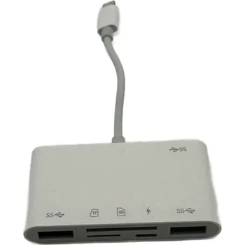 Čtečka paměťových karet Čtečka SD/TF karet + 3 x USB + Lightning pro zařízení s Lightning konektorem