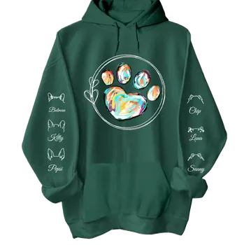 Pánská mikina Hoodie - Jen holka, která miluje zvířecí mazlíčky 3 - až 6 mazlíčků Hoodie / Bílá / 4XL