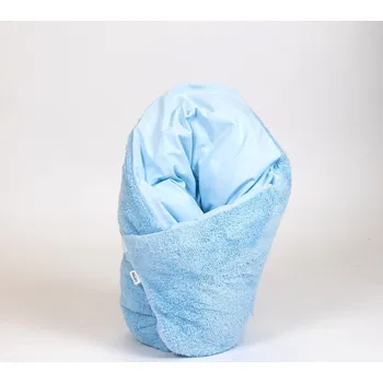 Zavinovačka Tulimese Péřová zavinovačka světle modrá beránková VELIKOST ZAVINOVAČKY: VELIKOST 80X80 CM, VARIANTY PROVEDENÍ: ZAPÍNÁNÍ NA KNOFLÍKY