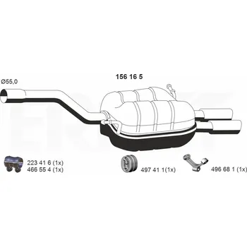 Auto-moto Zadní tlumič výfuku ERNST 156165