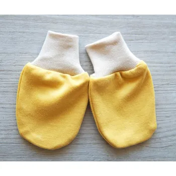 Rukavice AMÁLKA Bavlněné rukavičky bez palečku, pískové Velikost: 56-68