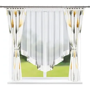 Fliying Hotová záclona Eleonora béžová/šedá, 400x160 cm