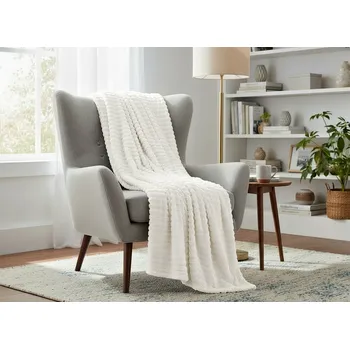 Přehoz na křeslo - sedačku RENATA bílá 70x160 cm Mybesthome