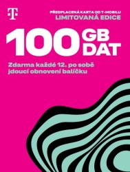 T-Mobile 100 GB dobíjecí SIM jen za 345 Kč měsíčně
