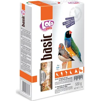 Krmivo pro ptáka Lolo Pets Basic Kompletní krmivo pro zebřičky 500 g