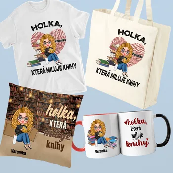 Gadget Sada - Holka, která miluje knihy ver.2 Šedá / L