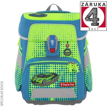 Školní aktovka Step by Step SPACE NEON, Race Car Chuck - 5 dílný set, AGR certifikát