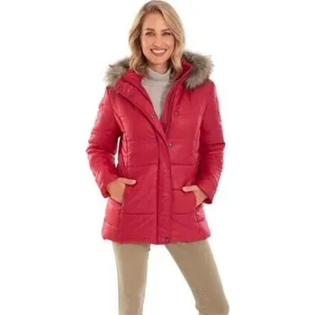 Dámská parka 3Pagen Prošívaná bunda Zimní lesk červená S
