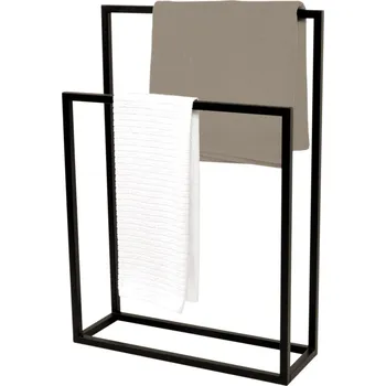 Držák na ručník Stojan na ručníky TOWEL 2 černý KS-10/85x60x20 cm